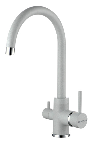 Смеситель для кухни Paulmark ESSEN Es213211-310 на раковину серый