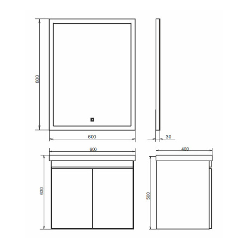 Тумба с раковиной Comforty Осло 00-00011149CF 60х40х63 подвесная цвет дуб темно-коричневый - фото 2