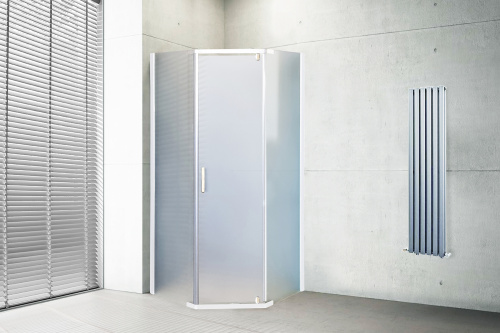 Душевой уголок Royal Bath TR RB90TR-C 90х90 стекло матовое профиль белый без поддона