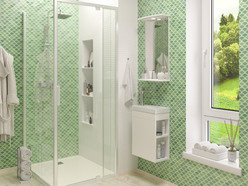 Тумба под раковину Misty Мини П-Мин01040-011 39х22х51 подвесная - фото 5