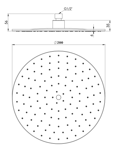 Верхний душ Mariani B00STA0120 хром - фото 4