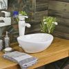 Раковина из сантехнического фарфора Melana 7138-805 40х30 накладная цвет белый без отверстий под смеситель