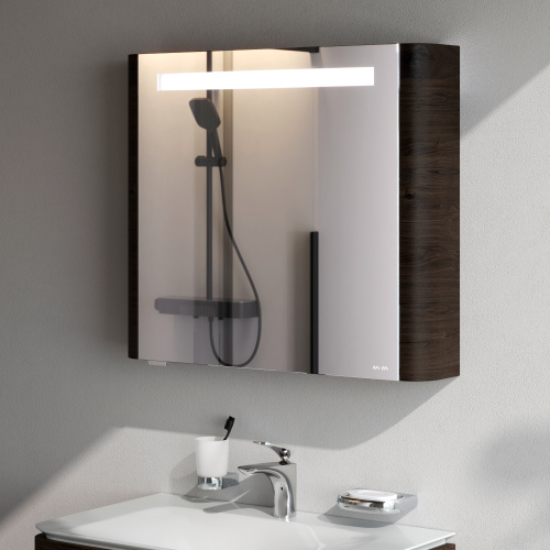 Зеркало-шкаф Am.Pm Sensation M30MCL0801TF 80х15х70 подвесной цвет табачный дуб - фото 4