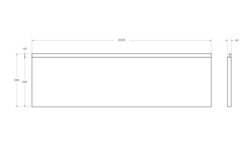 Фронтальная панель для ванны Cezares PLANE PLANE-200-F-SCR-W37 - фото 2