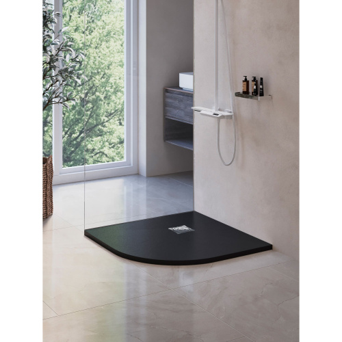 Душевой поддон RGW Stone Tray 16153099-02 90х90 искусственный камень серый без ножек - фото 3