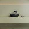 Раковина из сантехнического фарфора Ceramica Nova TAYCAN CN12003MB 40х40 накладная цвет черный без отверстий под смеситель