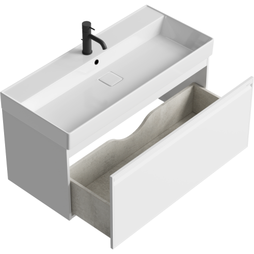 Тумба под раковину Aqwella Y PUR0110WM 99х44х44 подвесная - фото 2