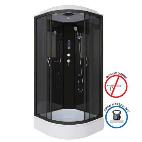 Душевая кабина Niagara Classic 65011434P 90х90 четверть круга с крышей ориентация универсальная - фото 2