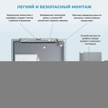 Зеркало с подсветкой Wellsee 7 Rays' Spectrum 172201310 90х70 подвесное