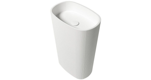 Раковина из искусственного камня Zenon Olympia 4000.000.000.000.39681 55х36 напольная цвет белый матовый