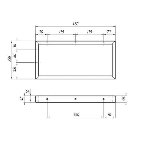 Столешница 1MarKa Grunge Loft У85833 80х48 накладная цвет дуб намибия - фото 4