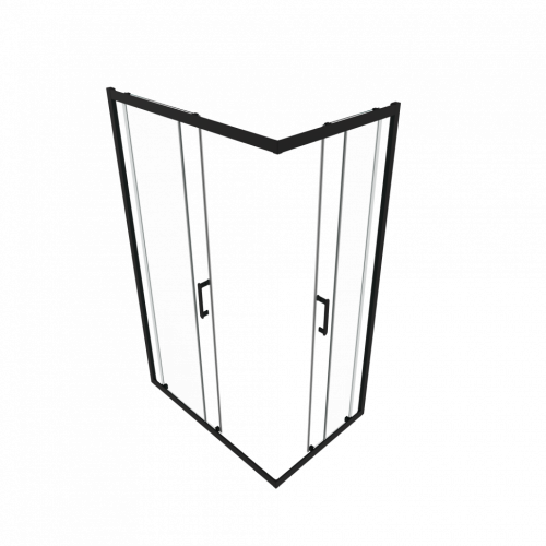 Душевой уголок Тритон Фикс-Блэк Щ0000067442 120х80 стекло прозрачное профиль черный без поддона - фото 5