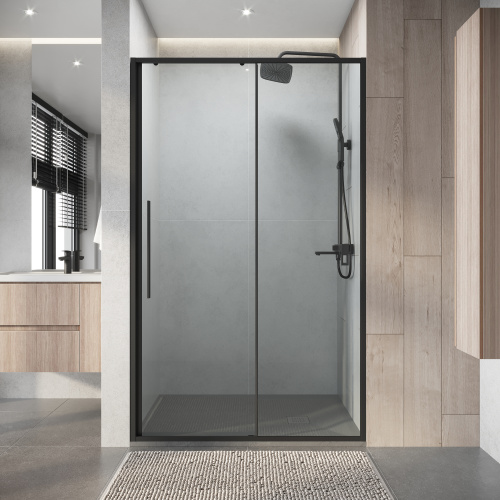 Душевая дверь Niagara Nova NG-34-11AGR 110х195 стекло прозрачное профиль графит матовый - фото 4