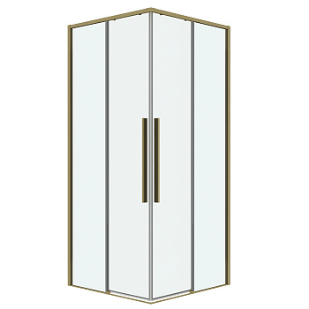 Душевой уголок Grossman Galaxy 300.K33.01.7070.32.00 70х70 стекло прозрачное профиль золото матовое без поддона
