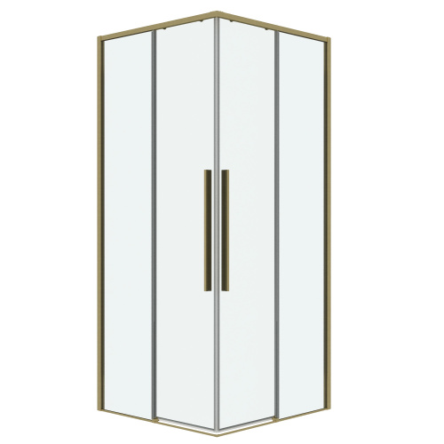 Душевой уголок Grossman Galaxy 300.K33.01.7070.32.00 70х70 стекло прозрачное профиль золото матовое без поддона