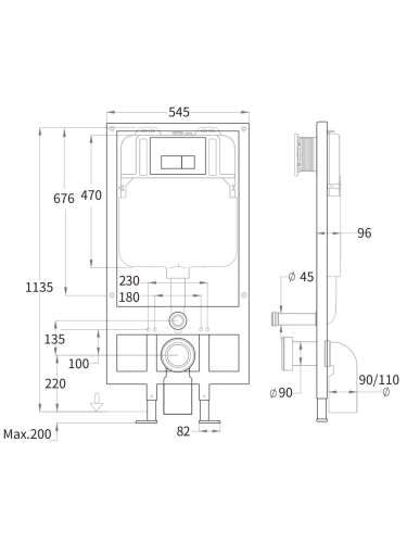 Инсталляция для унитаза WeltWasser WW BAMBERG 545 (10000010288) - фото 2