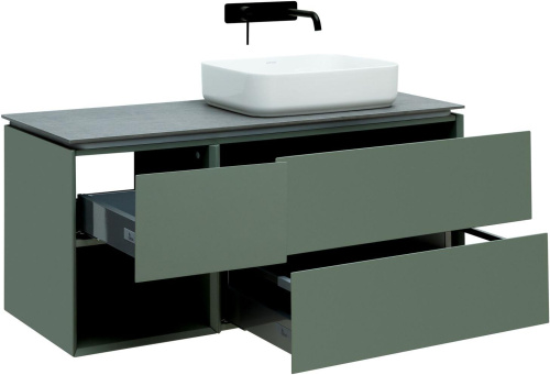 Тумба под раковину Allen Brau Infinity 1.21007.CGM 119х46х51 подвесная цвет зеленый/серый - фото 4