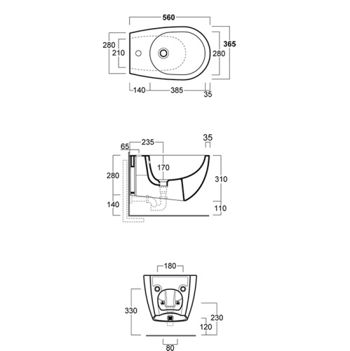 Биде Simas Vignoni VI19*1 подвесное - фото 2