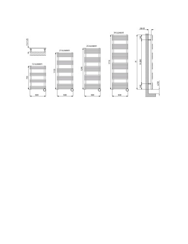 Полотенцесушитель Cordivari Sandy Electric 3581440402014 50х130 электрический хром - фото 2