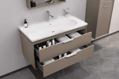 Тумба с раковиной Orka Clay 5004387 100х50х52 цвет коричневый - фото 3