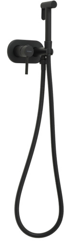 Гигиенический душ со смесителем Allen Brau Priority 5.31005-31 встраиваемый в стену черный - фото 2