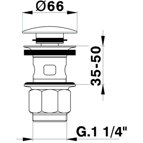 Донный клапан для раковины Cisal Complementi ZA00162024 - фото 2