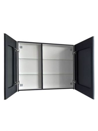 Зеркало-шкаф Art&Max TECHNO AM-Tec-1000-800-2D-F-Nero 100х80 подвесной цвет черный
