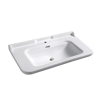 Раковина из сантехнического фарфора Kerasan Waldorf 4144K1bi/cr*1 120х55 подвесная цвет белый/хром 1 отверстие под смеситель