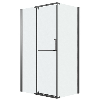 Душевой уголок Grossman Pragma 120.K33.03.1290.21.02 120х90 стекло текстурное профиль черный матовый без поддона