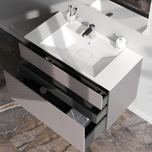 Тумба под раковину Am.Pm Inspire V2.0 M50AFHX1003EGM 101х49х60 подвесная цвет серый матовый - фото 4