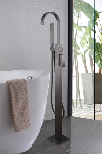 Смеситель ABBER Wasserfall AF8615NG напольный никель - фото 2