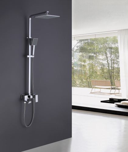 Душевая стойка ABBER AF8216 настенная цвет хром - фото 2