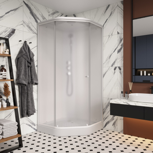 Душевая кабина Parly Penta P911F 90х90 трапеция с крышей ориентация универсальная