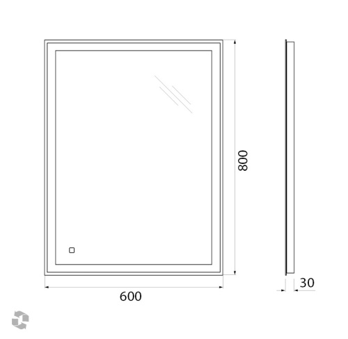 Зеркало в ванную BelBagno SPC-GRT-600-800-LED-TCH 60х80 - фото 5