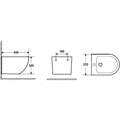 Биде WeltWasser WW MERZBACH 005GL-WT (10000003713) подвесное - фото 2