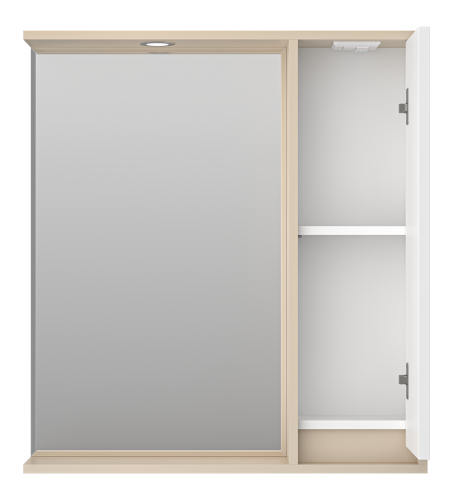 Зеркало-шкаф Brevita Balaton BAL-04075-03-01П 73х14х80 подвесной цвет белый/бежевый - фото 3