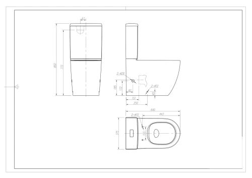 Чаша унитаза напольная Arrow AHB2233H цвет белый без бачка с сиденьем микролифт безободковая каскадный смыв - фото 2