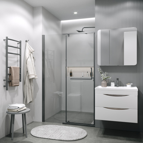 Душевая дверь Grossman Pragma 100.K33.03.120.42.00 120х195 стекло прозрачное профиль графит - фото 3