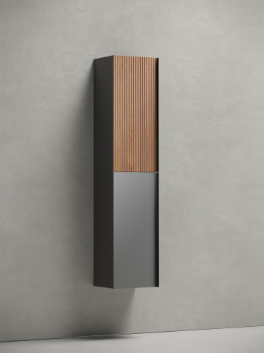 Шкаф-пенал Sancos DELTA PDL35GR 35х30х160 подвесной цвет дуб красный/графит - фото 2