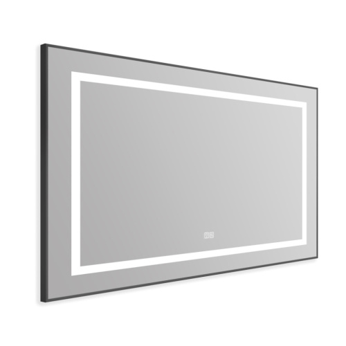 Зеркало в ванную BelBagno Kraft SPC-KRAFT-985-685-TCH-WARM-NERO 99х69 цвет черный - фото 2