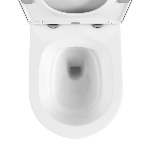 Унитаз подвесной Lavinia Boho Elegant 3308001R белый глянцевый с сиденьем микролифт безободковый каскадный смыв - фото 4