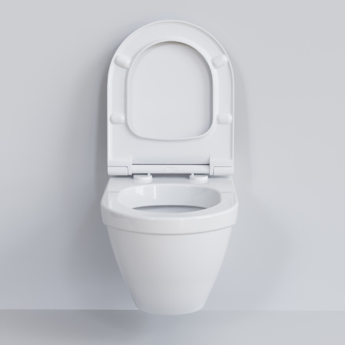 Унитаз подвесной Ambassador Nord 133T20001-132T20001S белый глянцевый с сиденьем микролифт - фото 3