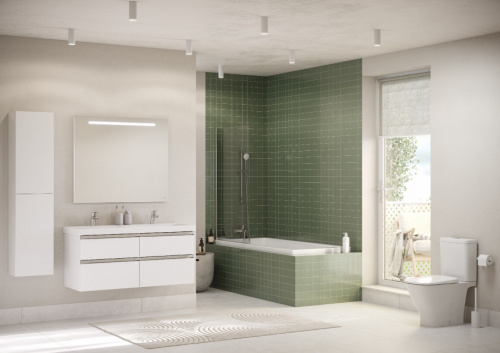 Тумба под раковину Roca The Gap ZRU9307637 117х45х52 подвесная цвет белый - фото 5