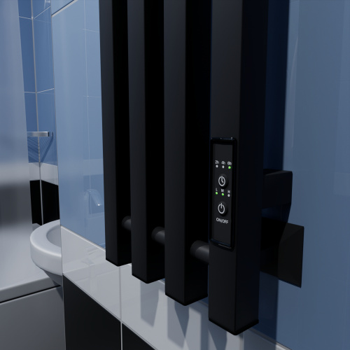 Полотенцесушитель Altasan АргоПроф АргоПроф12021ЧМ подвесной 21х120 электрический черный муар - фото 4