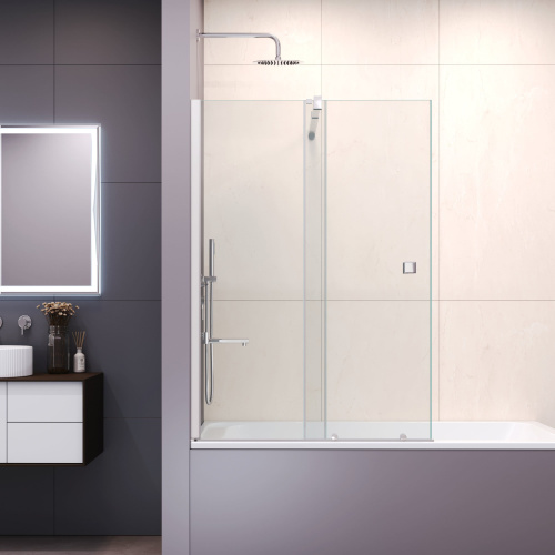 Душевая шторка на ванну RGW Screens 06114609-11 90х150 стекло прозрачное профиль хром глянцевый ориентация универсальная - фото 2