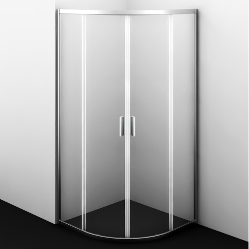 Душевой уголок Wasserkraft Lippe 45S 45S00 80х80 стекло прозрачное профиль хром глянцевый без поддона - фото 3