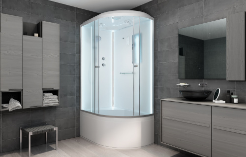 Душевая кабина AvaCan D512SLLED 120х90 асимметричная с крышей ориентация левая - фото 3