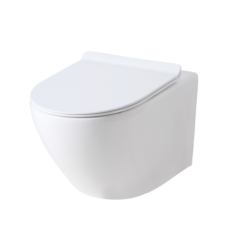 Унитаз подвесной Orange C07-100w белый с сиденьем микролифт каскадный смыв - фото 3