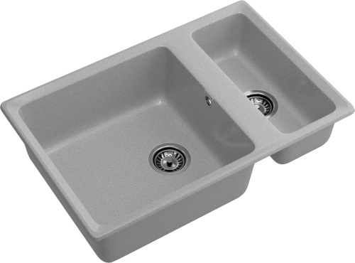 Кухонная мойка Granfest Level LV-760K серый 76х50 цвет серый поверхность матовая - фото 2