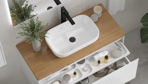 Столешница Velvex KLAUFS st.KLA.100 дуб французский 100х45х4 накладная цвет шатанэ - фото 4